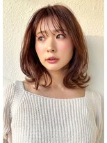 カバーヘア ブリス 志木南口駅前店(COVER HAIR bliss)&nbsp;ミディアムボブ/くびれヘア/ココアベージュ/大人ガーリーp志木