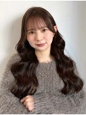 ヨシンモリ 韓国風くびれ巻き シースルーバング アッシュ 20代