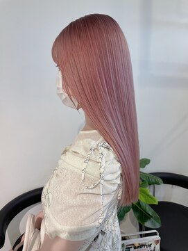  fit stand 千葉/ショートボブ/カット/パーマ/ダブルカラー/トリートメント/縮毛矯正 イメチェン/ピンクベージュ/アンブレラカラー[千葉]