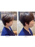 丸みシルエットのコンパクト美ショート