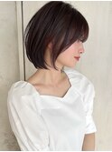 似合わせショートボブ30代40代小顔銀座ひし形前上がり縮毛矯正