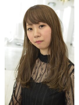 アドラーブル 長岡リップス旭岡店(adorable) 切りっぱなしストレート★ツヤ感×セピアベージュ