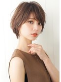 30、40代にオススメ！束感くびれショート×シャンパンベージュ