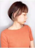 【morio原宿】インナーカラーショートボブホワイトベージュ