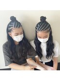 コーンロウアレンジ