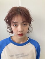 ペレ 栄店(PELE)&nbsp;レッドブラウン×パーマ風アレンジ