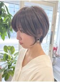  大人ヘルシースタイルショコラアッシュふんわりカールショート