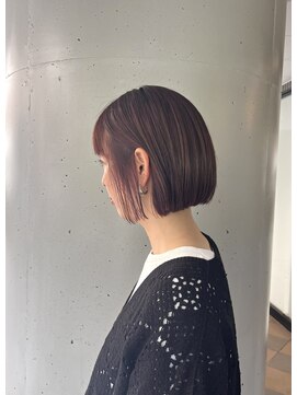 シュク 高円寺(SYUK) 切りっぱなしボブ/ピンクベージュ【SYUK 高円寺 中野】