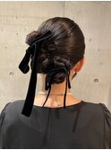 大人可愛い!タイトなアップスタイル