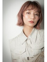カバーヘア イヴ 戸頭店(COVER HAIR EVE) ベビーピンクハイライトイメチェンくびれボブw戸頭10代20代30代
