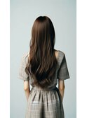 アースカラーシルク髪レイヤーロング
