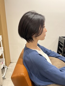 ネイロ 錦糸町(NeiRo) 魅力倍増カールセミディシアーカラーダークアッシュショートヘア