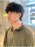 ツイストスパイラルパーマ ミディアムパーマ 束感 強めパーマ