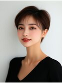黒髪/ボブルフ/ネビージュ/小顔/ワンレン/水戸/髪質改善/前髪