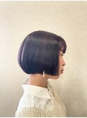 20代30代40代大人可愛いボブ×ラベンダーカラー