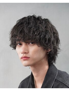 フィフスパーク(fifth PARK) メンズマッシュウルフシャドウパーマ波巻きスパイラルパーマ