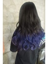 テーラヘアー 土気あすみが丘店(TELA HAIR)&nbsp;ネイビーグラデーション×ロング