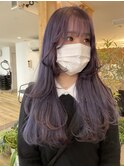 【oasisマミ】ラベンダーグレージュ/大人可愛いレイヤーカット