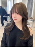 上品可愛い◇韓国くびれヘアチョコレートカラーショコラベージュ