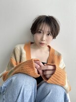 ティーヘア(t.hair)&nbsp;30代小顔マッシュショート/シースルーバング/透明感ヘアカラー