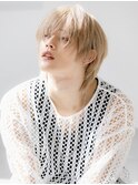 韓国風ハイトーン　ラウンドマッシュ　ブロンドヘア　MOMO