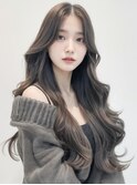 韓国風レイヤーロング/顔回りくびれオルチャン