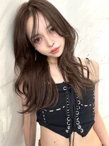 サイン 表参道(SIGN) 韓国ヘアーハッシュカットレイヤーカットグレージュブリーチ無し