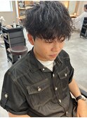 MEN’S HAIR/ブルーブラック/フェザーパーマ/千葉駅