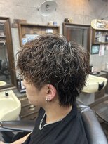 アールズ ヘア(R's hair)&nbsp;MEN’S HAIR/ブルーブラック/フェザーパーマ/ 印西　印西市