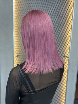 スリーバイベルベット(THREE...by velvet) ピンクラベンダーカラー/ブリーチ/ダブルカラー/