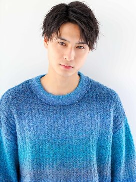 ヘアサロン ガリカ 表参道(hair salon Gallica) メンズ黒髪七三ツーブロックツイストパーマ