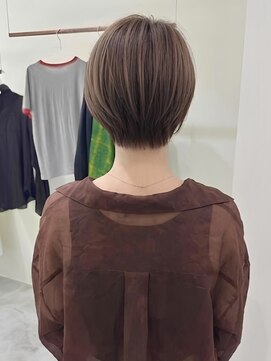 髪質改善縮毛矯正ダブルカラーハイライトショートカット30代40代