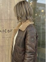 ニコリヘアワークス(nicori hair works)&nbsp;ミディアム×レイヤー×ハイライト3