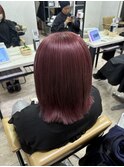 ピンクラベンダーブリーチカラーレイヤーカット所沢