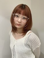 ネウィ 広島(newi) レイヤーカット×オレンジブラウン☆