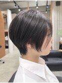 大人ショートボブ|コンパクトで収まりの良い骨格補正カット