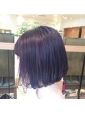 透け感ネイビーボブ