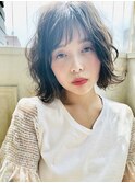 【モテ髪】ほつれウェーブボブ