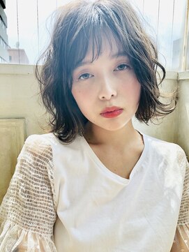 ランプ ヘアー(lamp hair) 【モテ髪】ほつれウェーブボブ