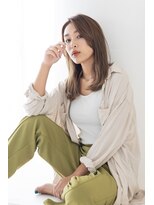 トティア 堀江(Totia)&nbsp;【Totia堀江】抜け感セミディ×ミルクティアッシュ