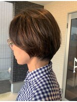 ヘアサロン アプリ(hair salon APPLI) 『 自然なハイライト×ショートボブ☆　白髪ぼかしにも！』