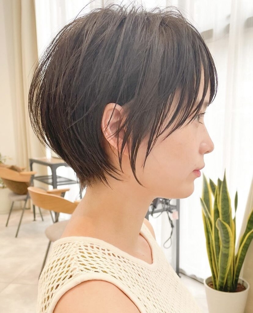 乾かすだけで決まる！丸みシンプルショートボブ：L162794671｜ロスト