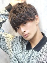 ベーア メロー(Bar mellow)&nbsp;前下がり刈り上げマッシュ　波打ちパーマ　波巻きスパイラル