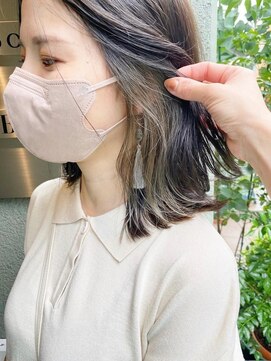 ボンド 三軒茶屋(Bond) ボブハイトーンインナーカラー×ショコラアッシュ[三軒茶屋]