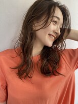ノラギンザユー(NORA GINZA/U)&nbsp;20/30代ウェーブコテ風パーマミディアムパーマレイヤーパーマ
