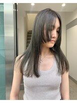 ルーム(Loom.)&nbsp;オリーブベージュ　オリーブグレージュ　切りっぱなしロング