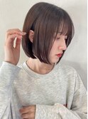 くびレイヤー/ボブ/アースカラー/韓国[stylist]竹田
