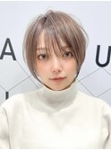 グレージュ丸みショート/20代/30代40代/50代
