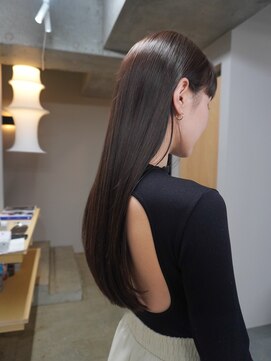 アル 心斎橋(alu) 黒髪×ココアベージュ×レイヤーカット(髪質改善カラー)