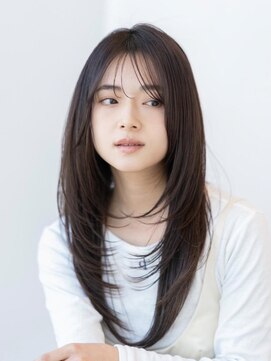 ケアリー 調布(Carelly) 大人かわいい前髪セシルカットココアブラウンフリンジウェーブ